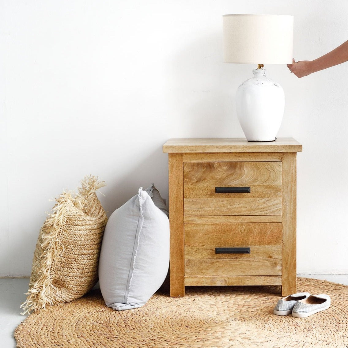 Lowanu Bedside Table - Natural