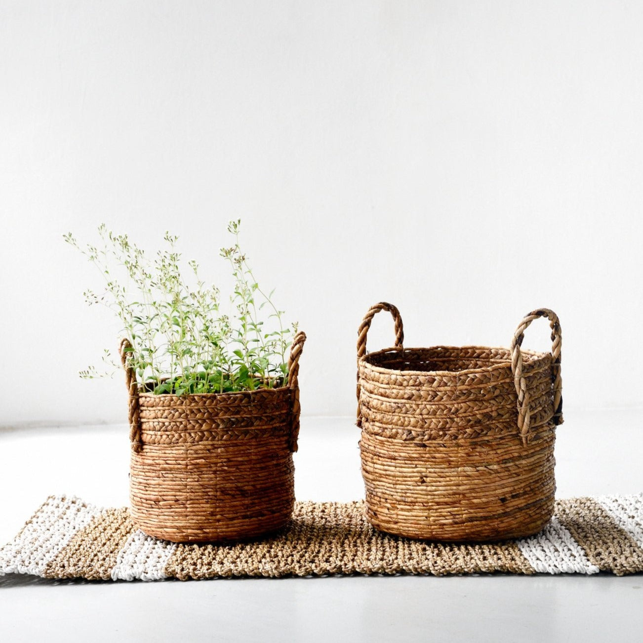 Natural Woven Banana Leaf Baskets