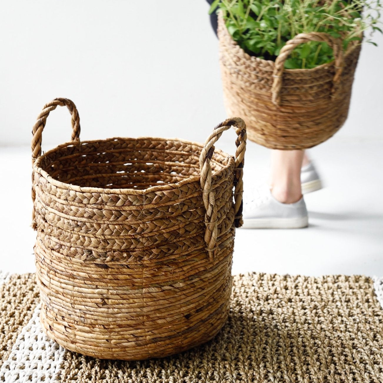 Natural Woven Banana Leaf Baskets