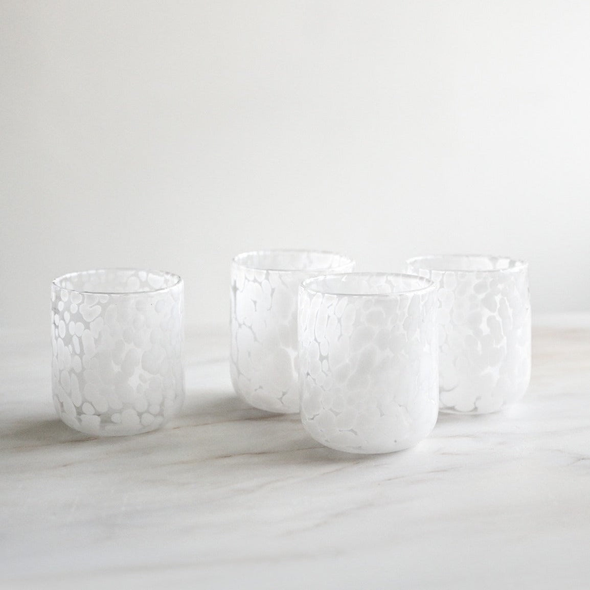 White Samara Tumbler Glass (Set of 4)