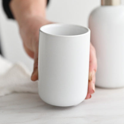 Suds White Ceramic Tumbler