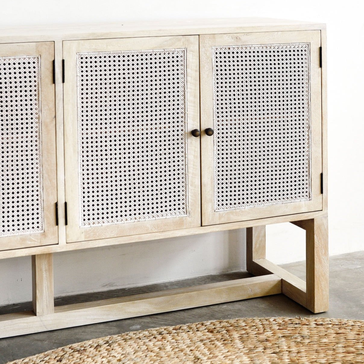 Gili 4 Door Sideboard in white wash - Furniture