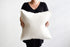 White Freya Linen Cushion - Square