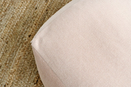 Blush Atlas Weave Ottoman