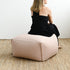 Blush Atlas Weave Ottoman