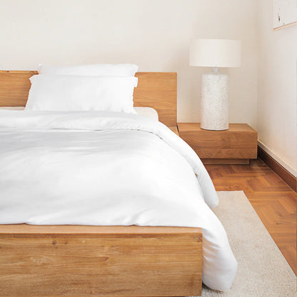 Heveya Bamboo Duvet Sheet Set - White