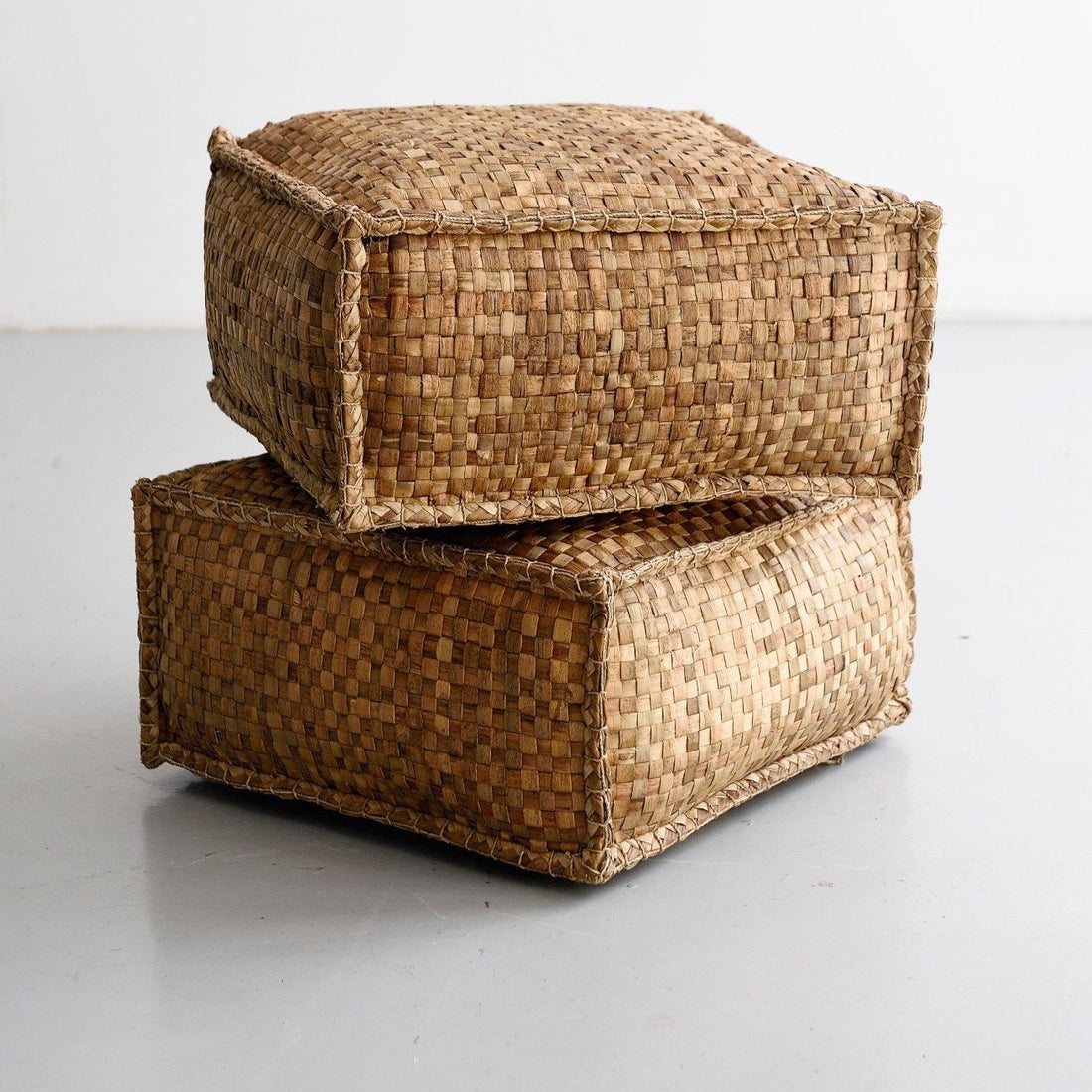 Two Banana Leaf Pouff