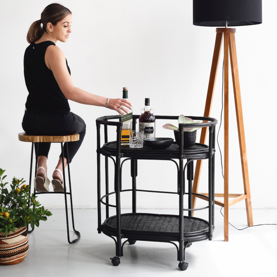 Black Bungalow Bar Cart