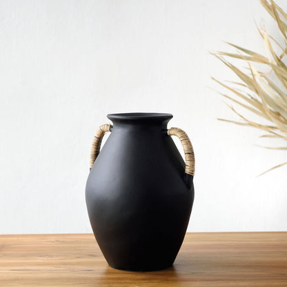 Black Canggu Pottery Vase - Decor