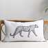 Black Leopard Cushion - 60 x 35cm