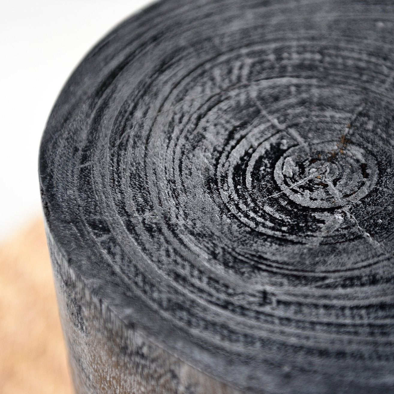 Black Wash Suar Wood Stool