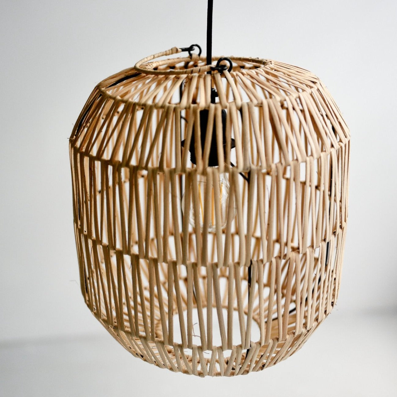 Rattan Shade For Bungalow Standing Lamp