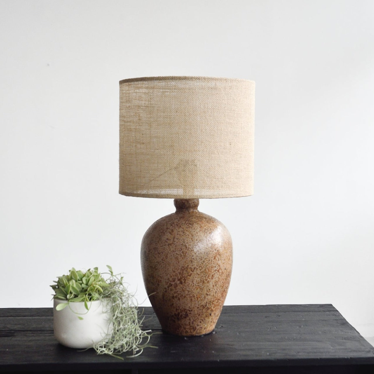 Small Table Lamp - Burnt Brown