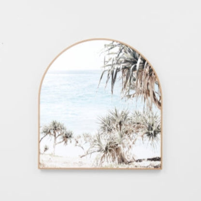 Coastal Palms Framed Canvas Arch