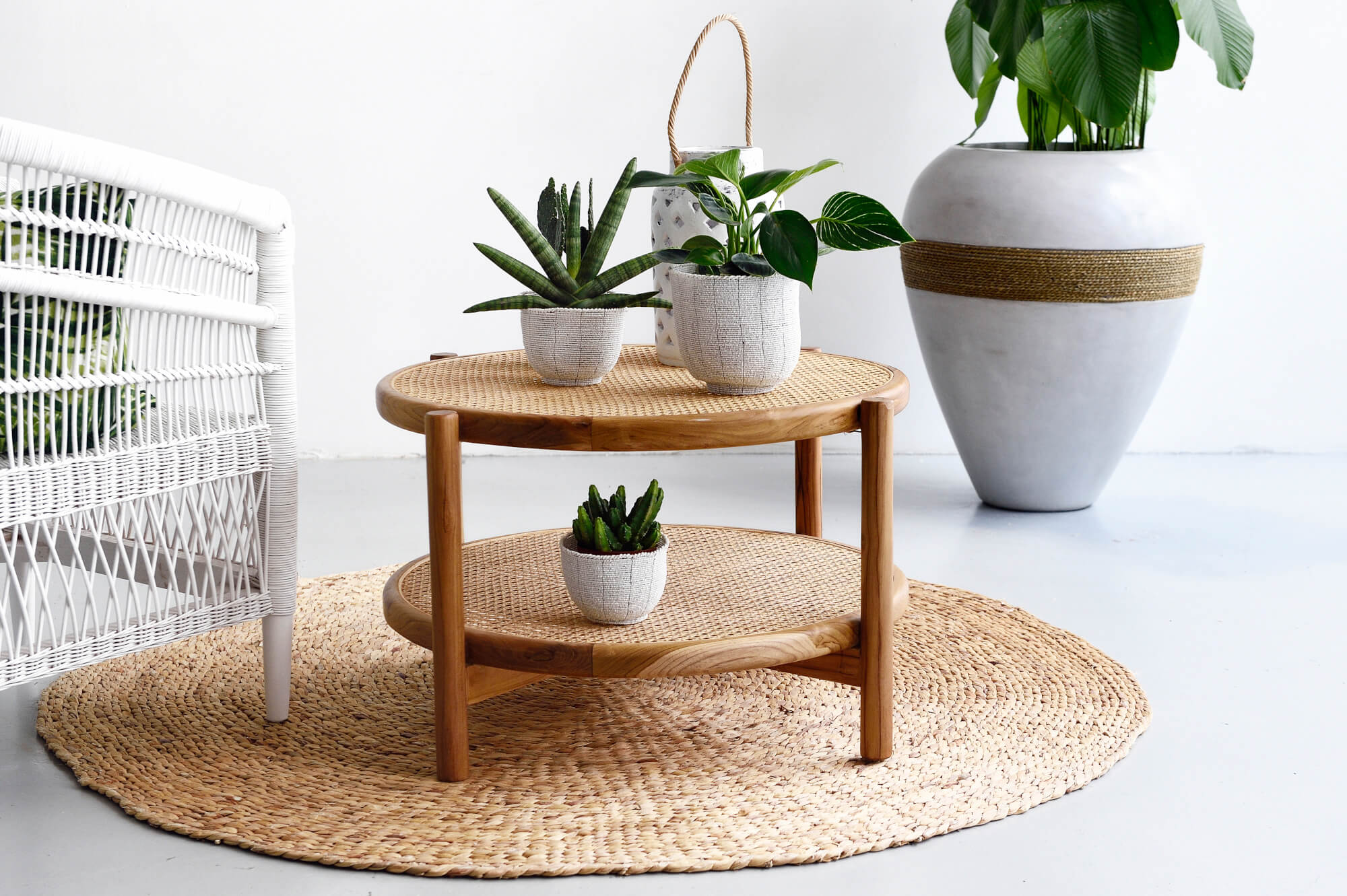 Rattan Coffee Table - 70cm - Furniture
