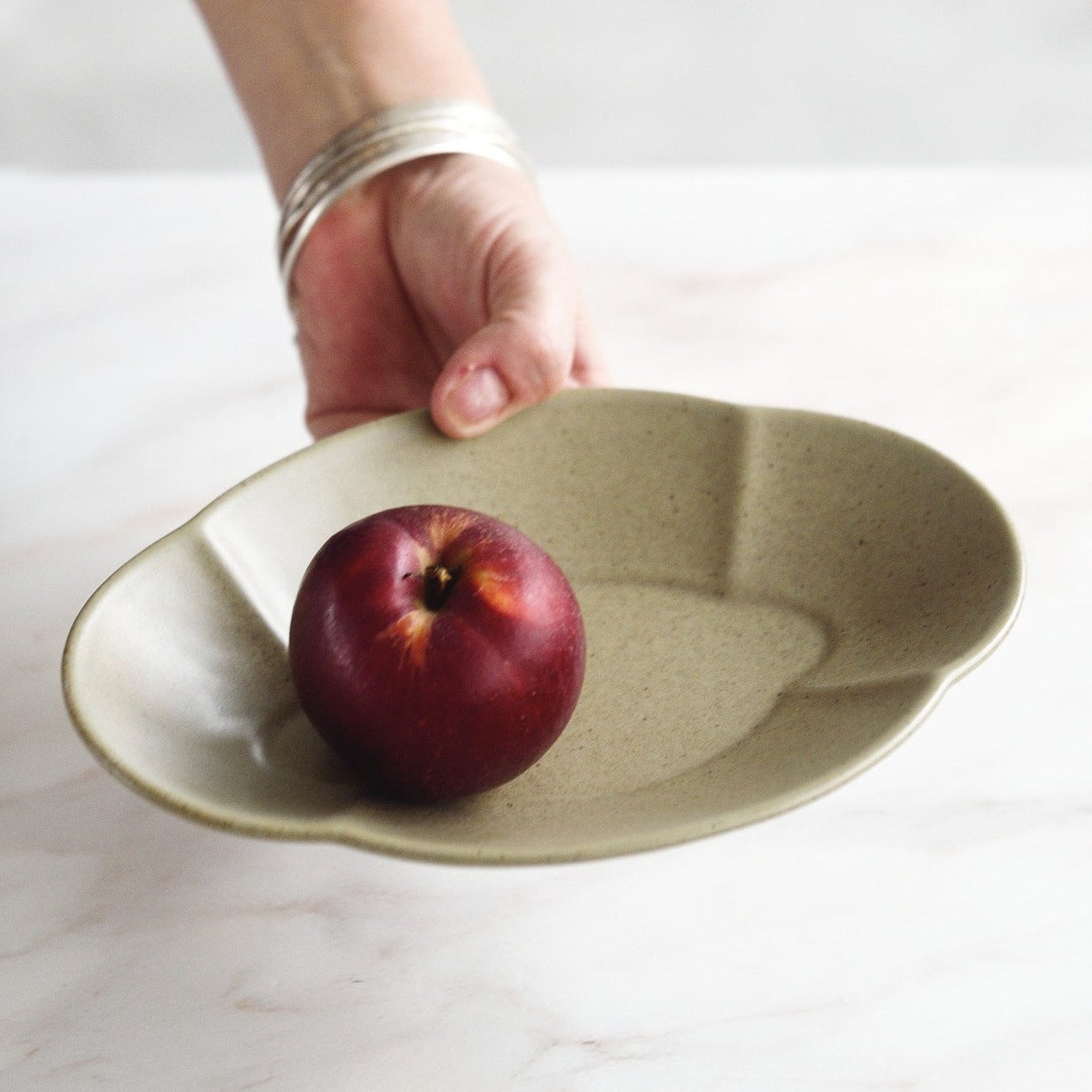 Speckled Fernwood Cloud Shaped Plate