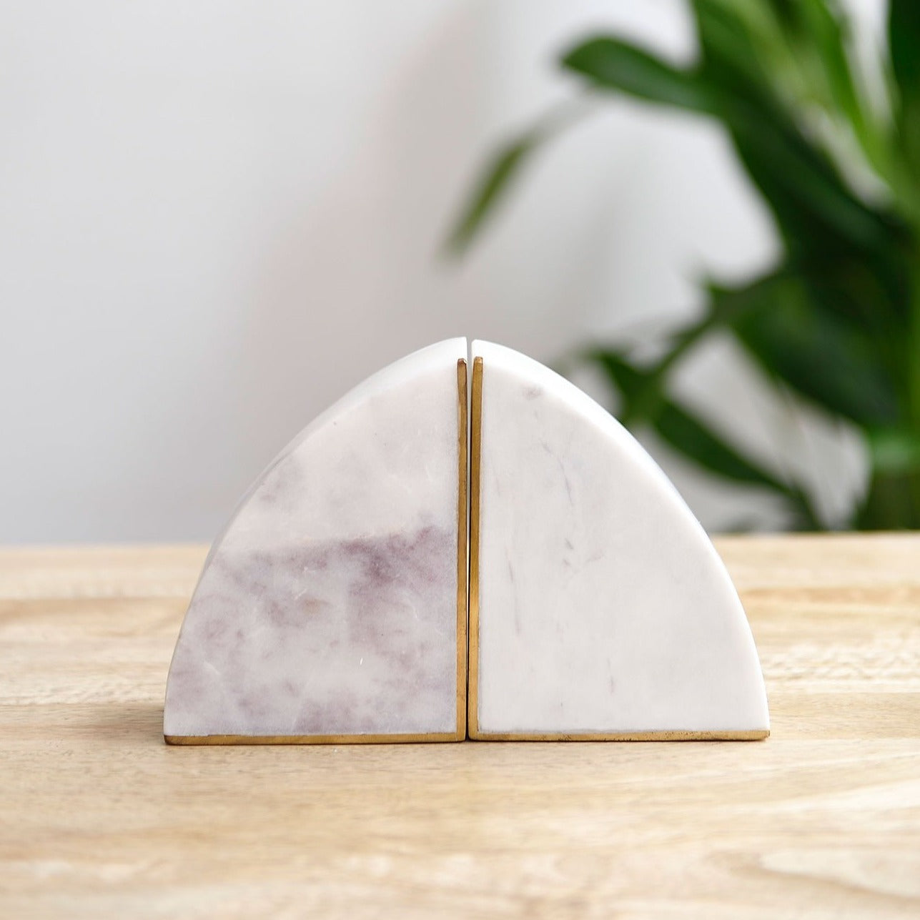 Geometric Marble Bookends (Set of 2)