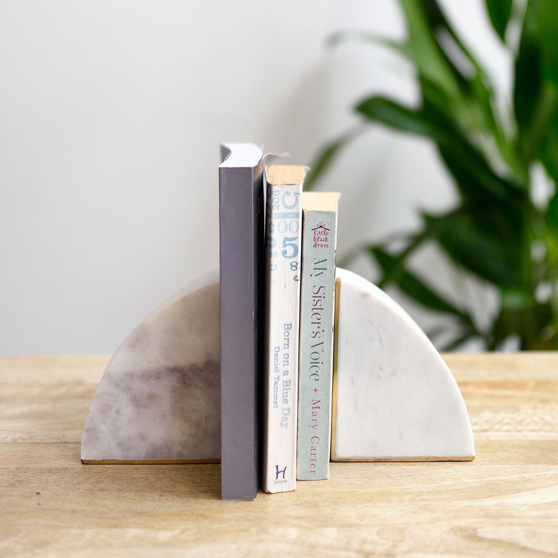 Geometric Marble Bookends (Set of 2)