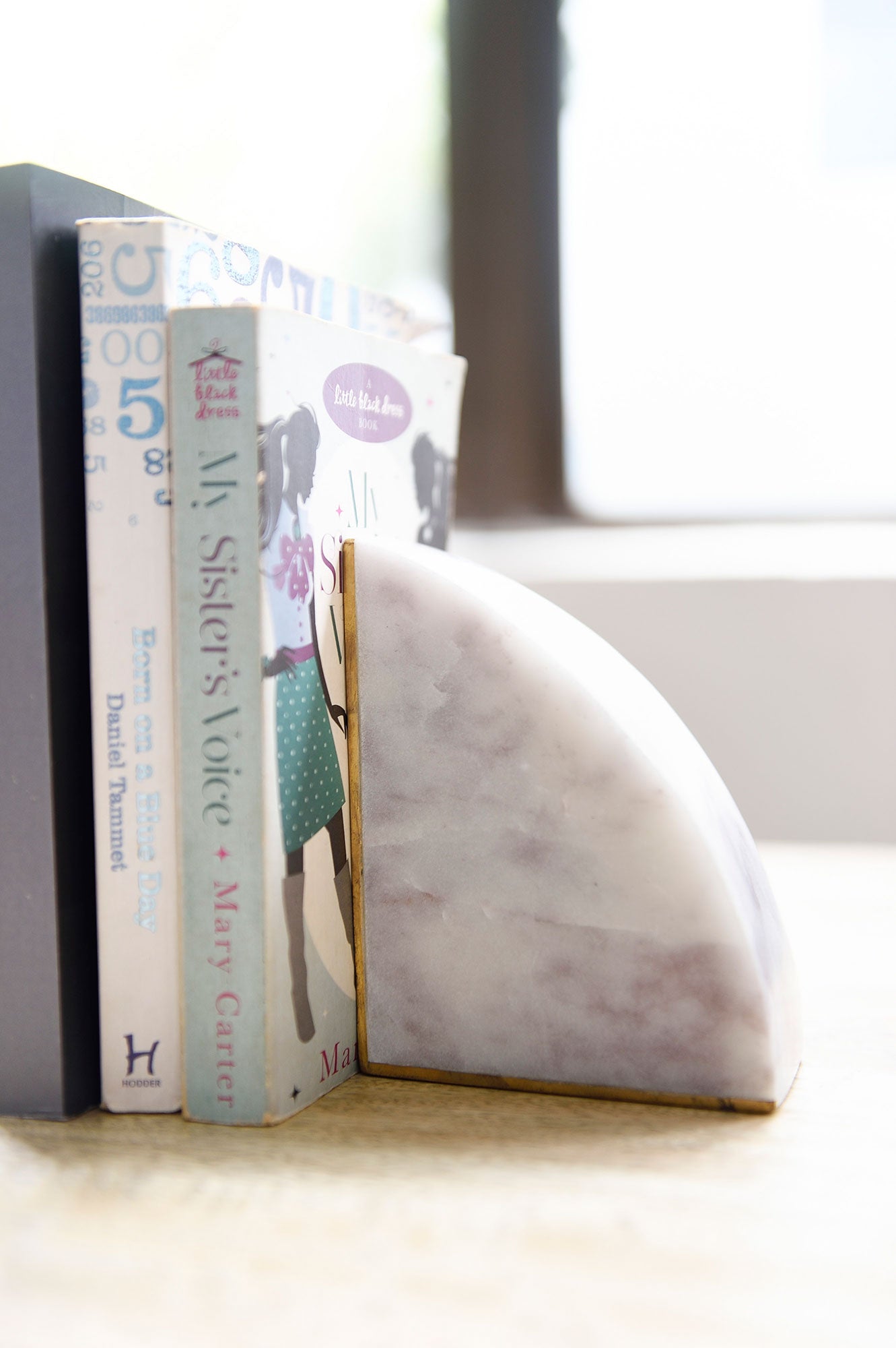 Geometric Marble Bookends (Set of 2)