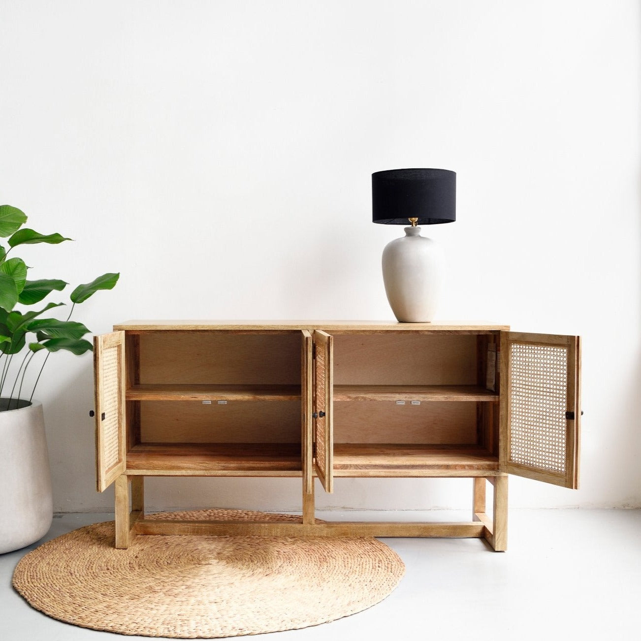 Gili 4 Door Sideboard in natural - Furniture