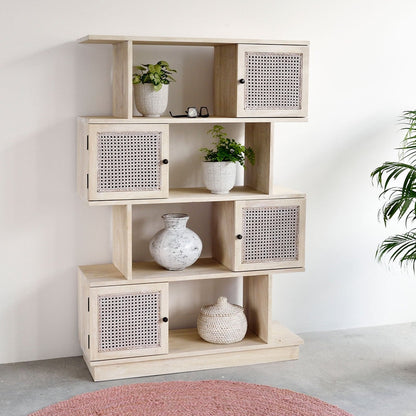 Gili Offset Bookshelf - White Wash