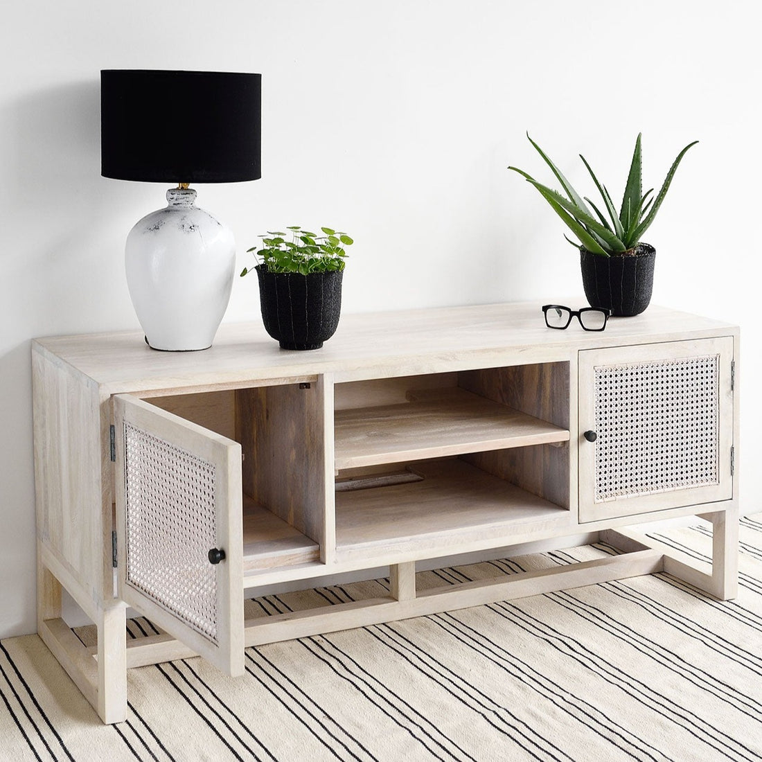 Gili TV Console - 140cm - White Wash