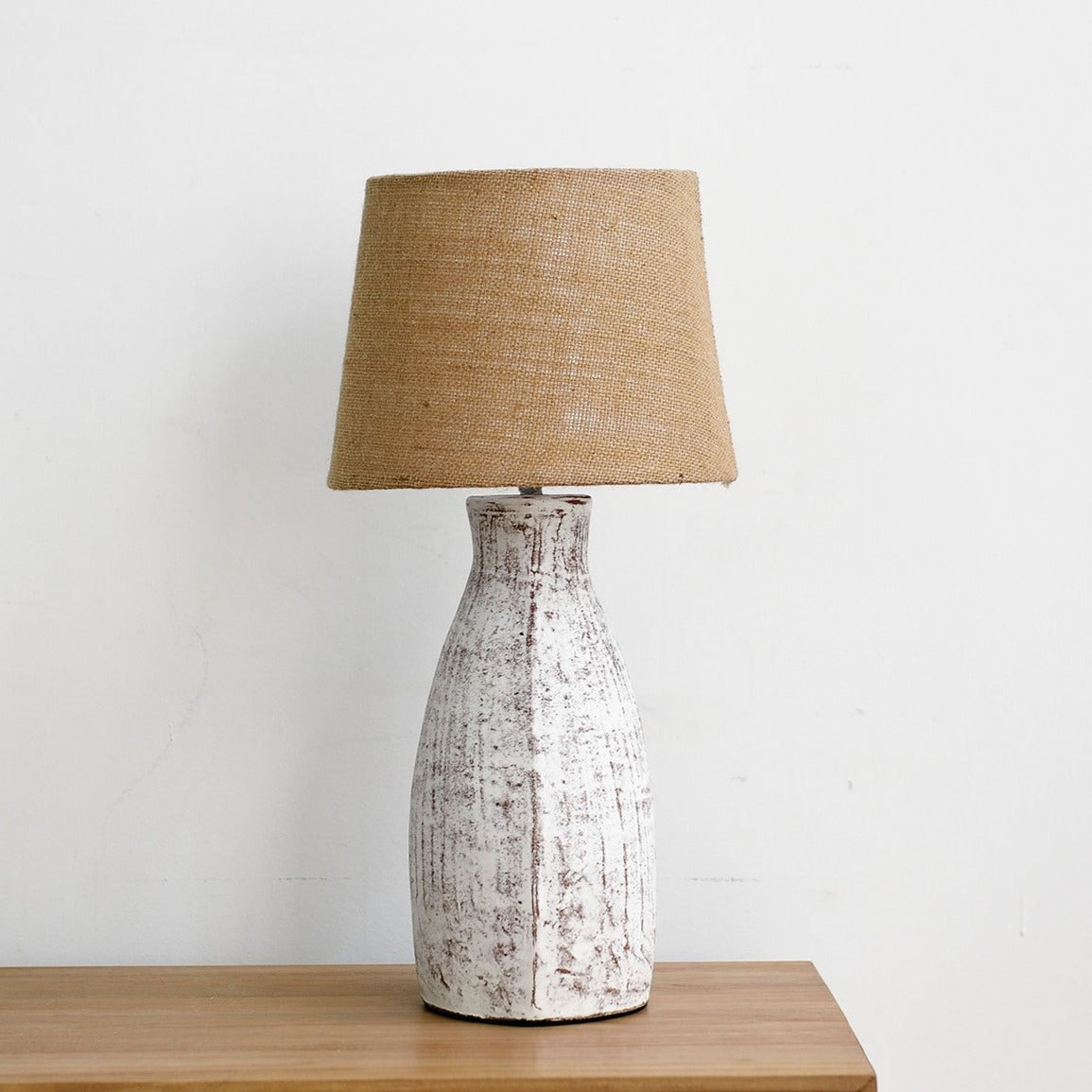 White Wash Java Lamp