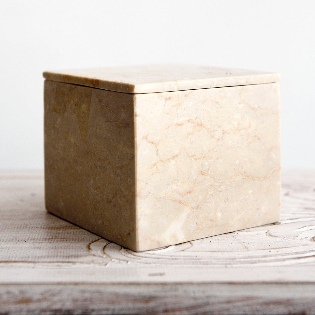Small Square Marble Box with Lid