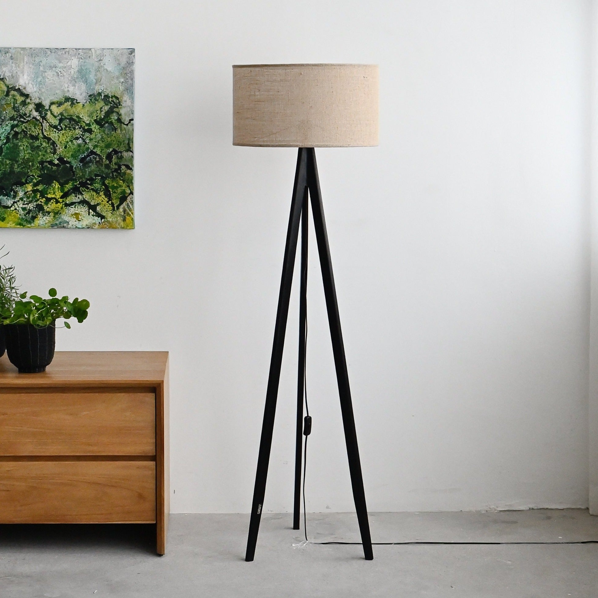 Lime Stand Lamp - Charcoal