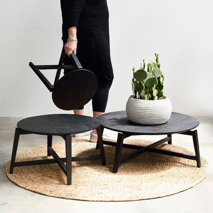 Milou Teak Coffee Table - Black