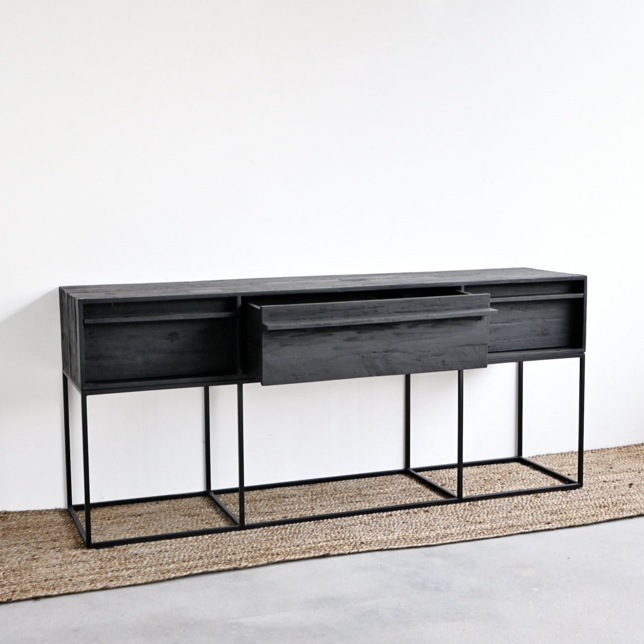 Lola 3 Drawer Sideboard - 180cm - Black