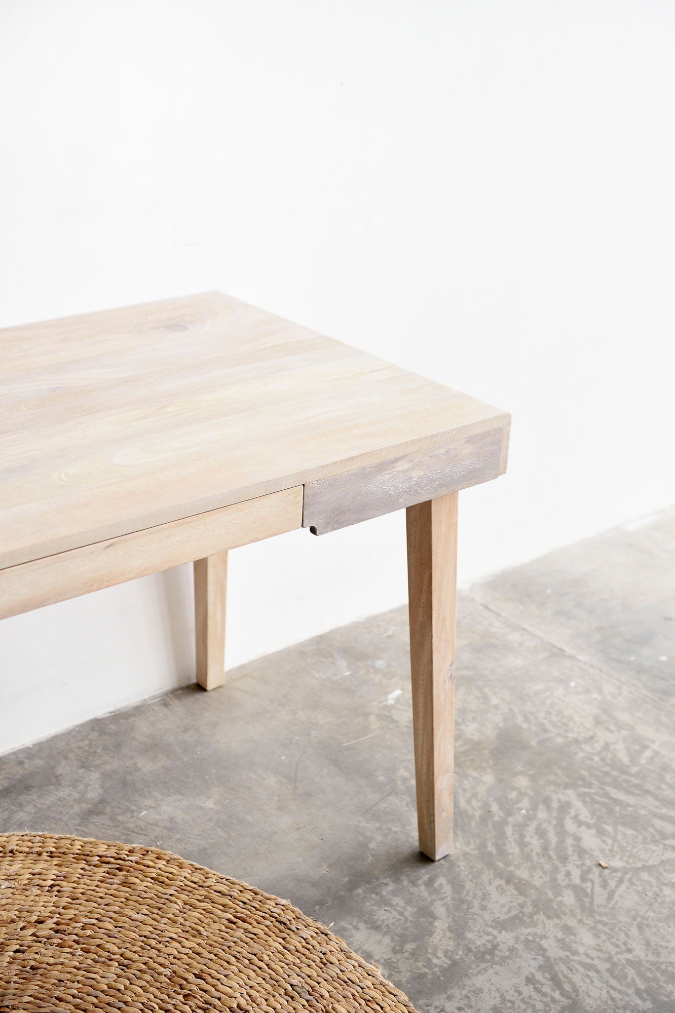 Lowanu Angled Leg Desk - White Wash