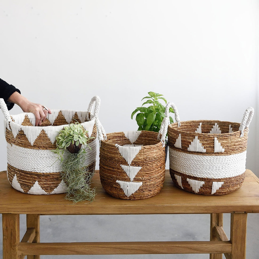 Banana Leaf Macrame Basket