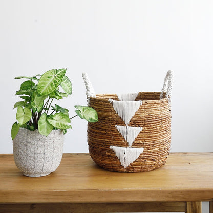 Banana Leaf Macrame Basket