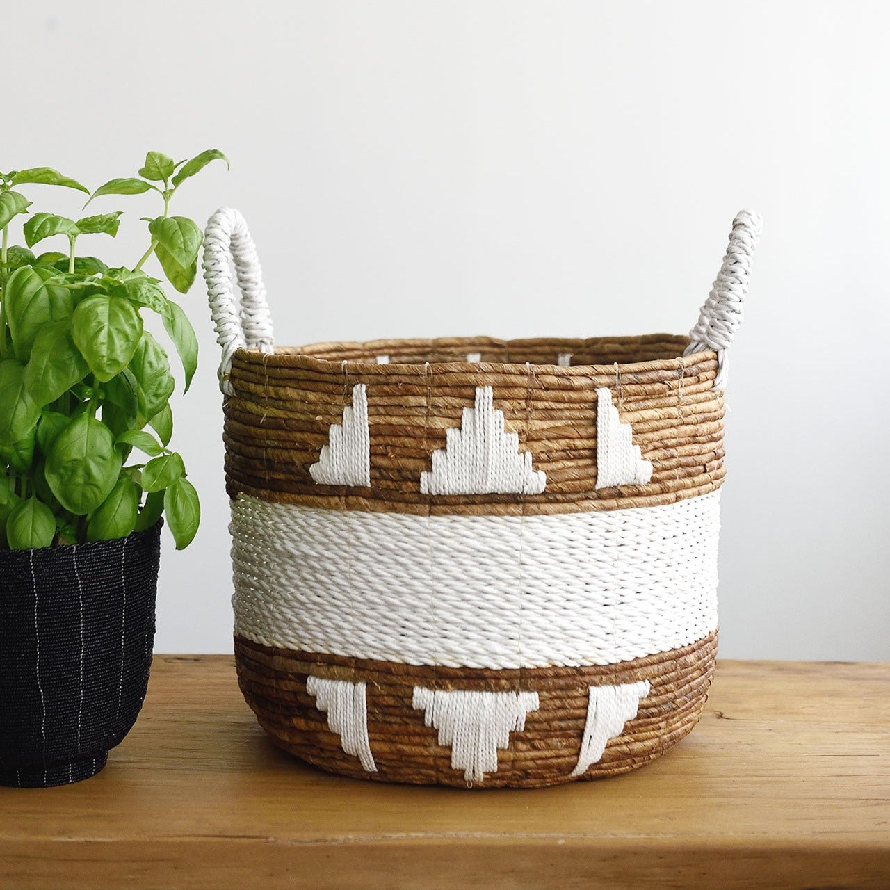 Banana Leaf Macrame Basket