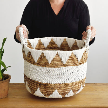 Banana Leaf Macrame Basket