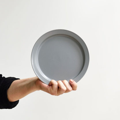 Pastel Blue Narrow Rim Plate 8&quot;