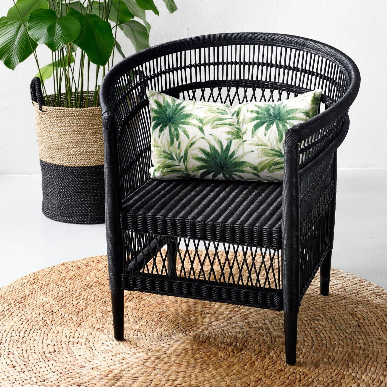 Malawi Arm Chair - Black - Furniture