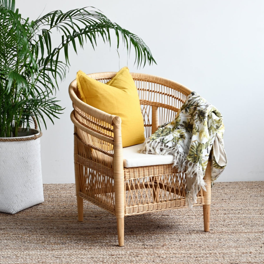 Malawi Arm Chair in natural finish