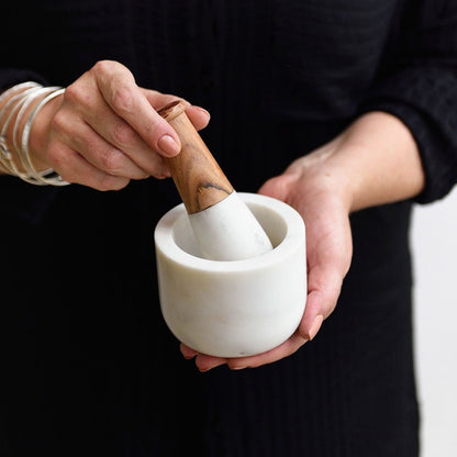 Marble Mortar and Pestle