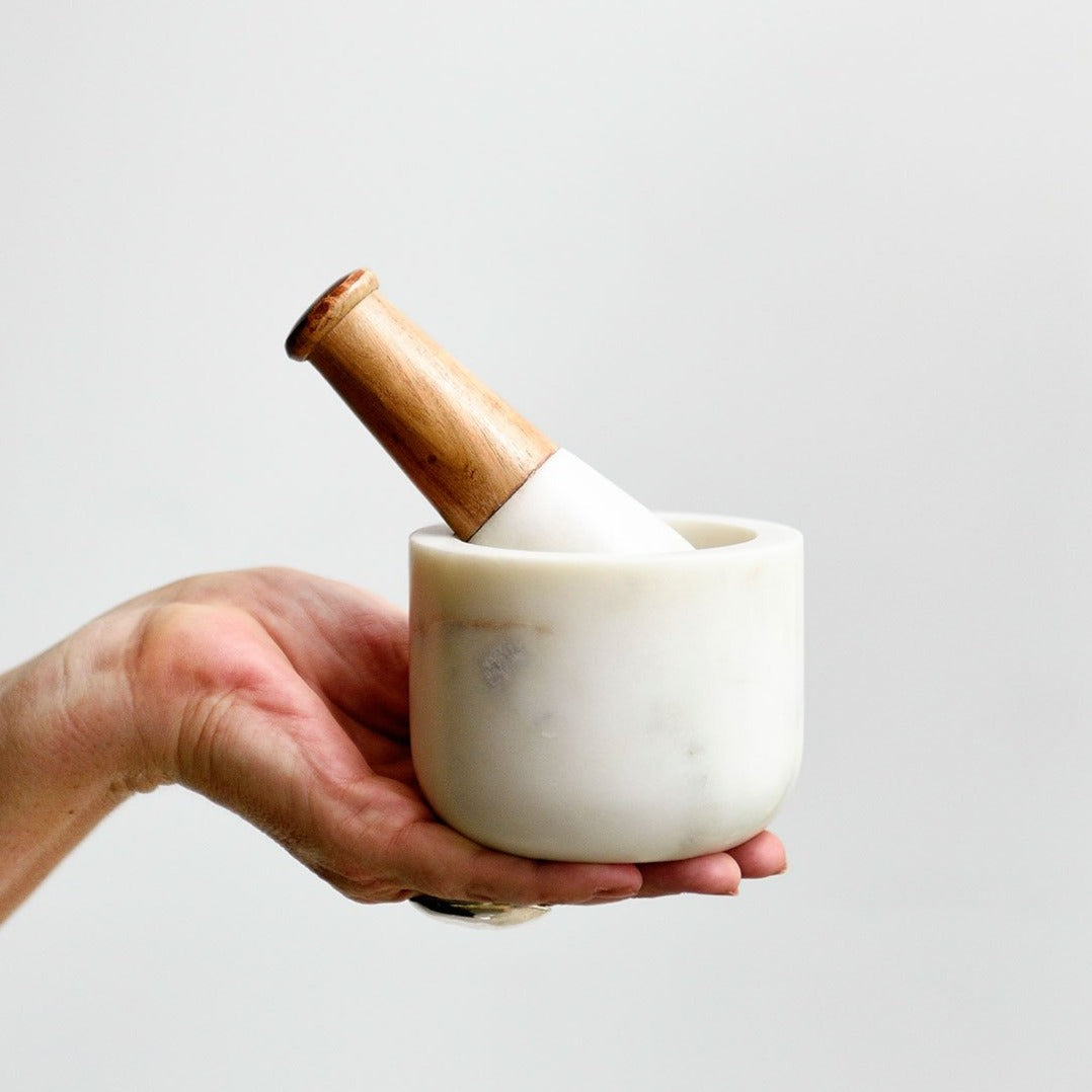Marble Mortar and Pestle