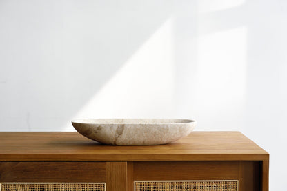 Marble Oval Display Bowl - Kitchen