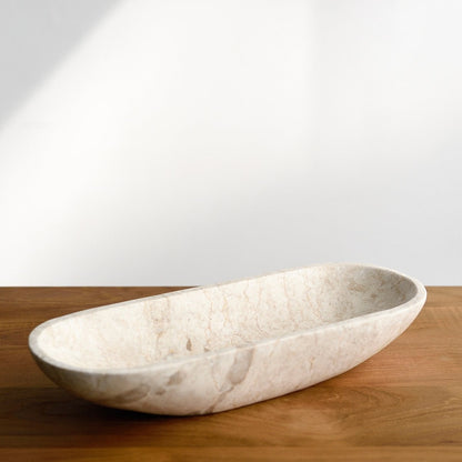 Marble Oval Display Bowl - Kitchen