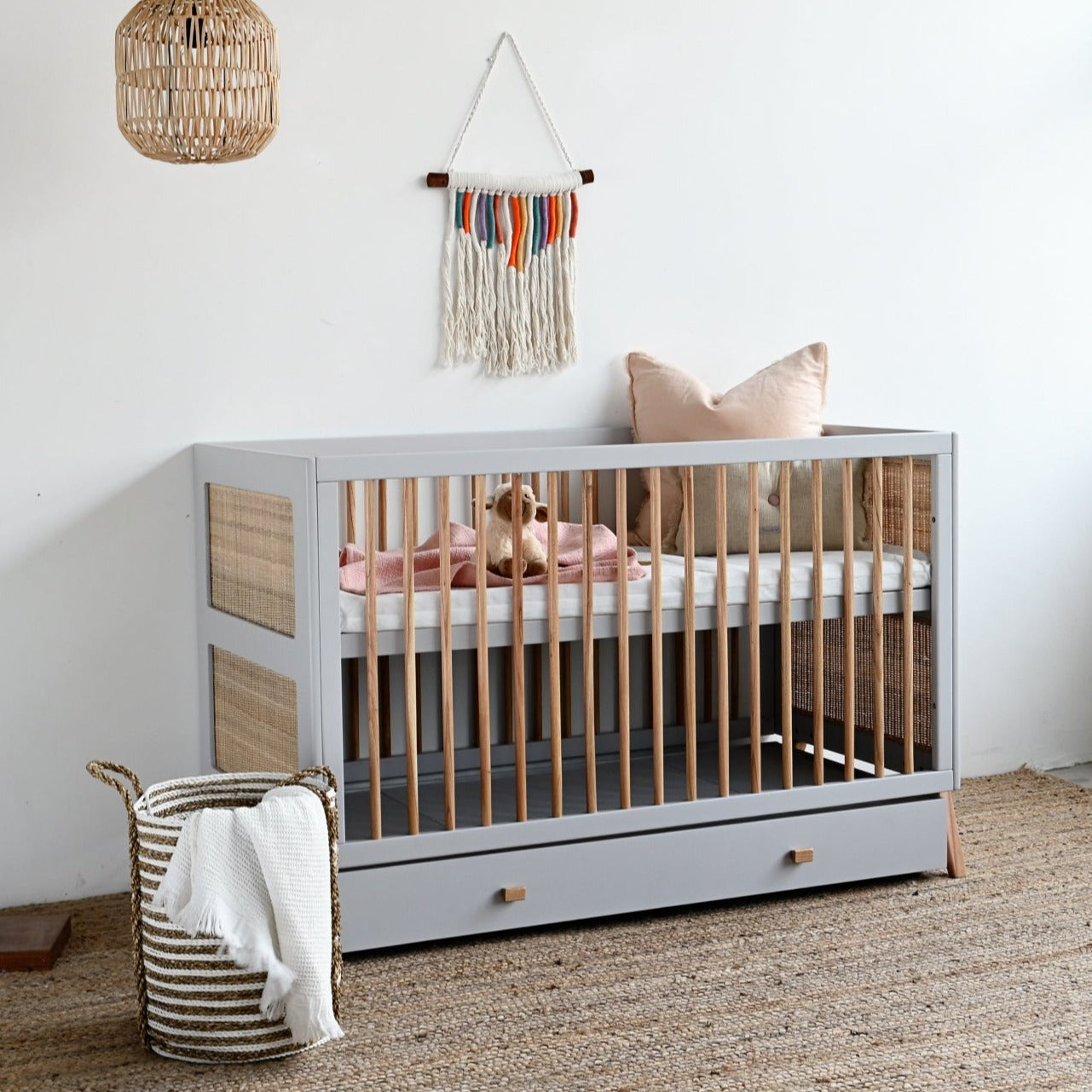 Marelia Baby Bed - Grey