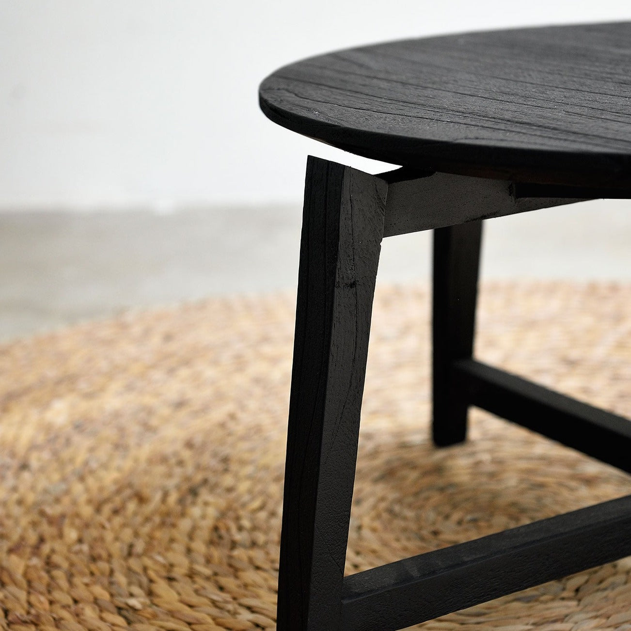 Milou Teak Coffee Table - Black