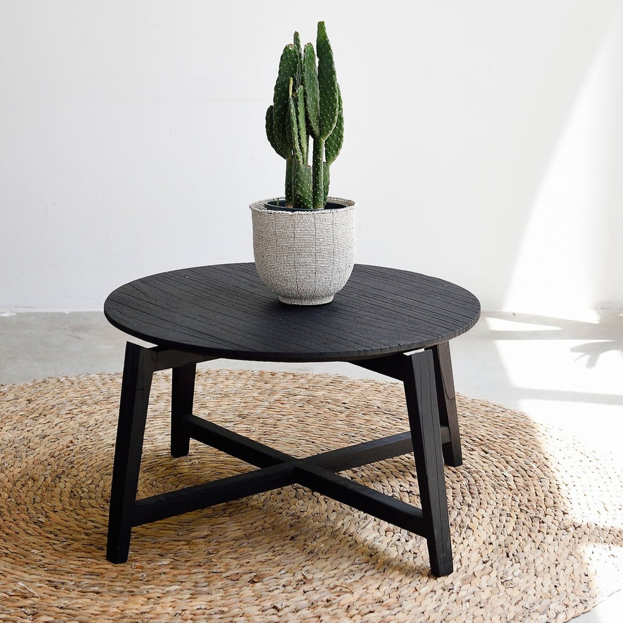 Milou Teak Coffee Table - Black