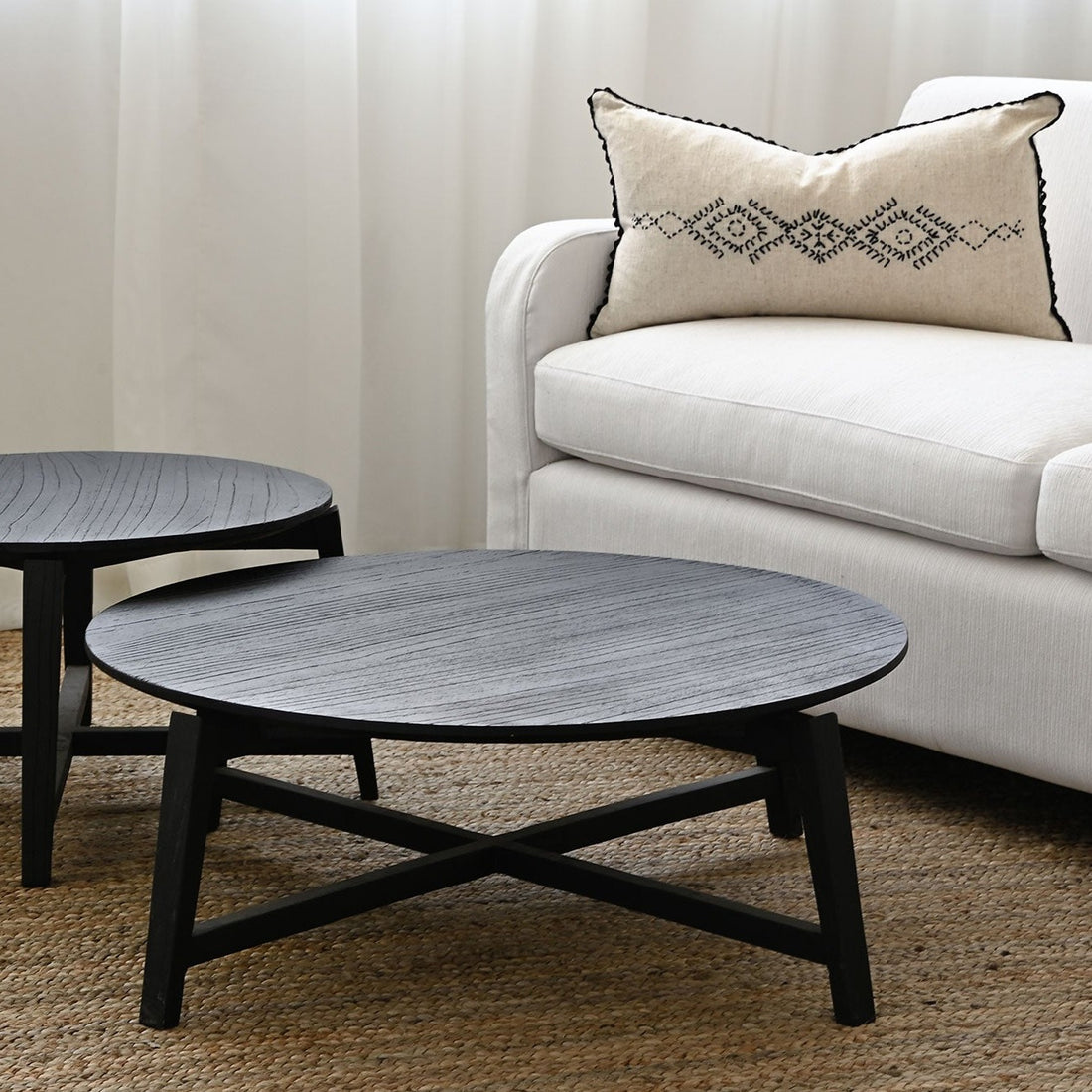 Milou Teak Coffee Table - Black