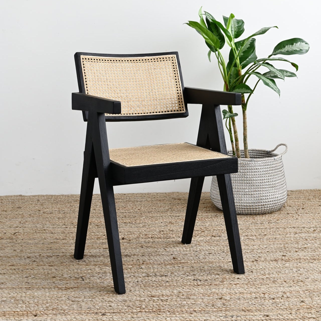 Molly Teak Dining Chair - Black