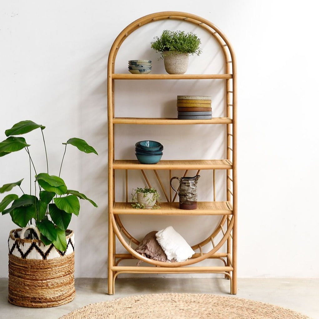 Contemporary Rattan Bookshelf | Furniture Singapore – Island Living