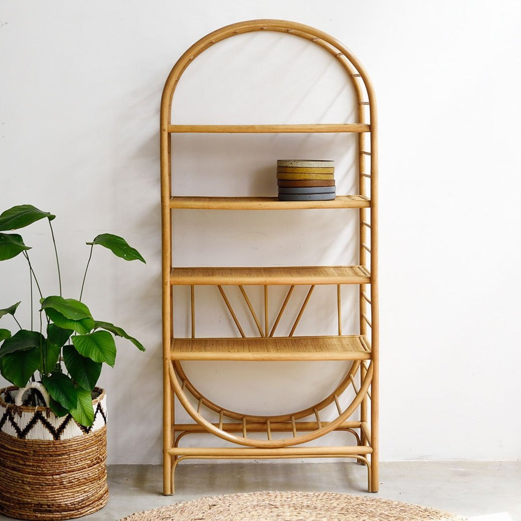 Contemporary Rattan Bookshelf | Furniture Singapore – Island Living